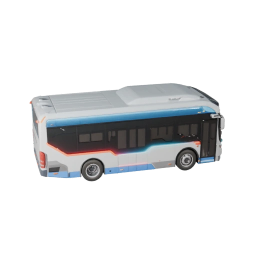 Futuristic Bus 3D Model for Blender - Render Ready Asset