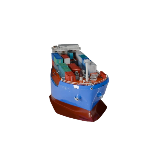 Buque Portacontenedores de Alto Poligonaje 3D para Renders de Estudio