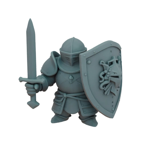 Mittelalterliche Paladin-Miniatur STL - Erkundung