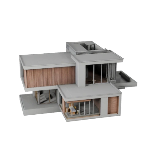 Casa Moderna Imprimible STL Modelo 3D - Activo de Escala Imprimible