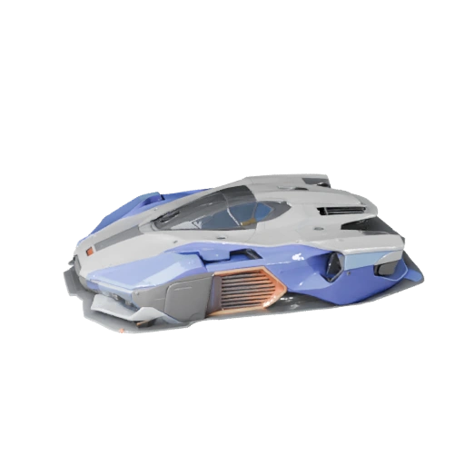 Carro Voador Pronto para Jogo Modelo 3D para Uso em Tempo Real Ativo PBR