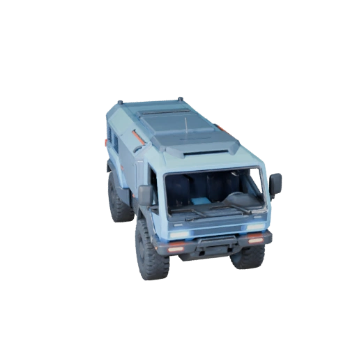 Sci Fi Truck 3D Model for Blender & Games - Realistic PBR