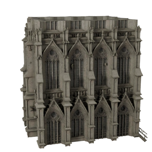 Modelo 3D de Fachada Gótica para Unreal - Ativo em Tempo Real