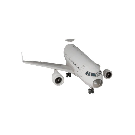 Avión Comercial Modelo 3D para Blender y Juegos -