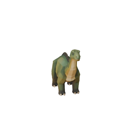 Low Poly Brachiosaurus 3D Model - Unity Game Asset with FBX