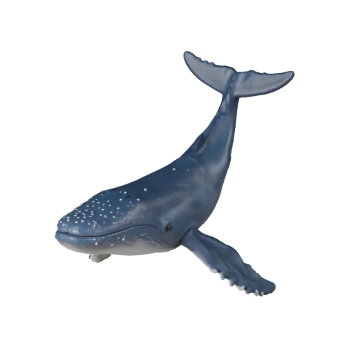 Blauwal STL 3D Modell für den Druck PBR Tier-Asset