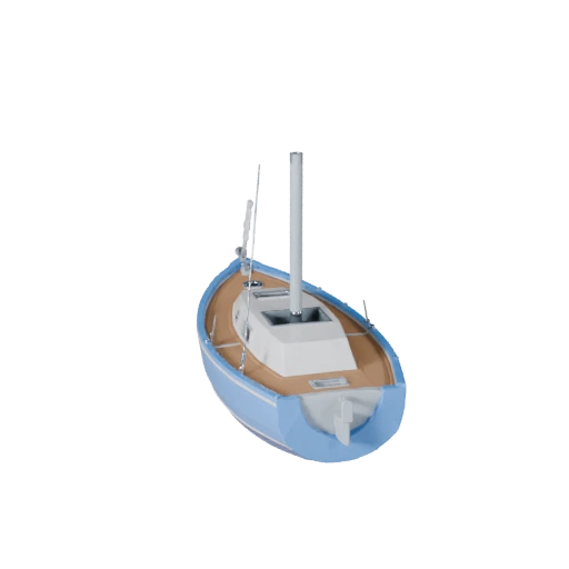 Low Poly Segelboot 3D Modell für Unity & Unreal PBR Asset