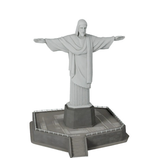 Christ the Redeemer 3D Model - Realistic Archviz Asset