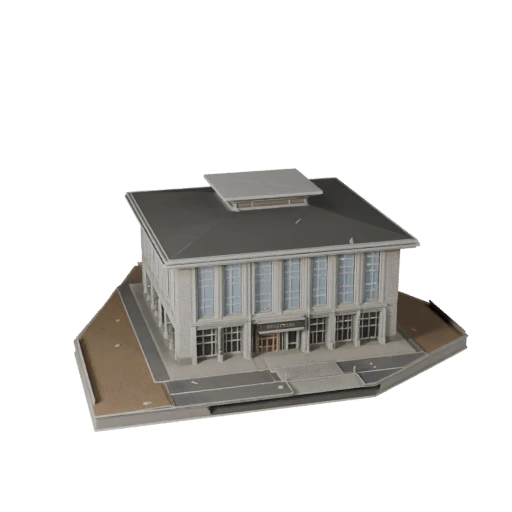 Public Pavilion 3D Model - Realistic Archviz Asset