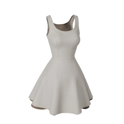 Mini Dress 3D Asset Pronto per il Web per Pagine Browser AR