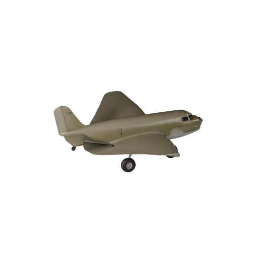 WWII Cargo Plane 3D Model for Unity - Realtime Asset