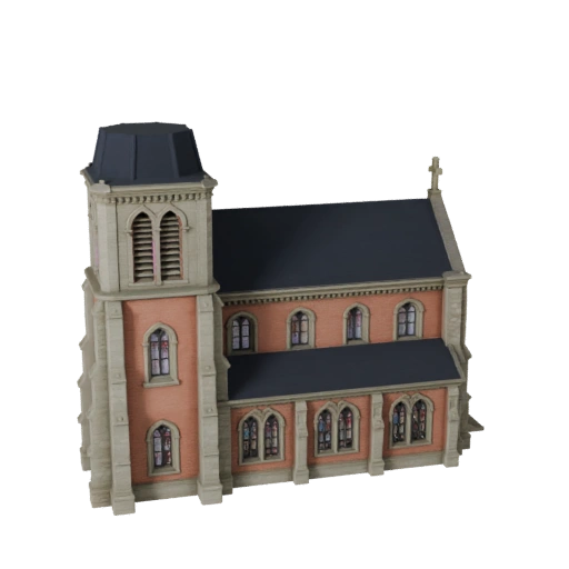 Church 3D Model for Unity - Game Asset for Architecture