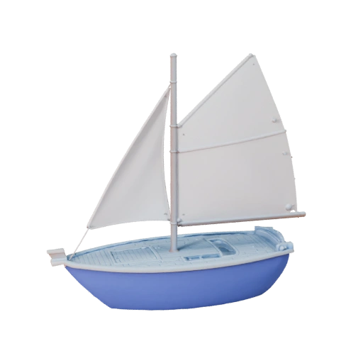 Druckfertiges Segelboot STL 3D-Modell - Display & Sammlerstücke