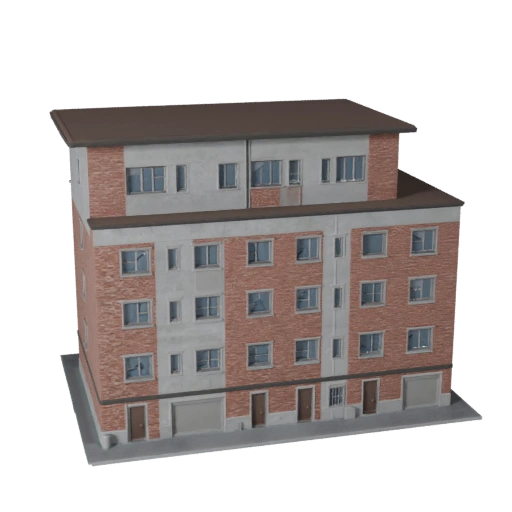 Modelo 3D de Casa Suburbana - Ativo Realista de Archviz para Arquitetura