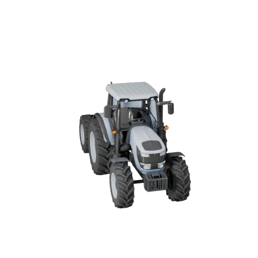 Modelo 3D de Trator Agrícola para Unity - Ativo de Jogo Low Poly