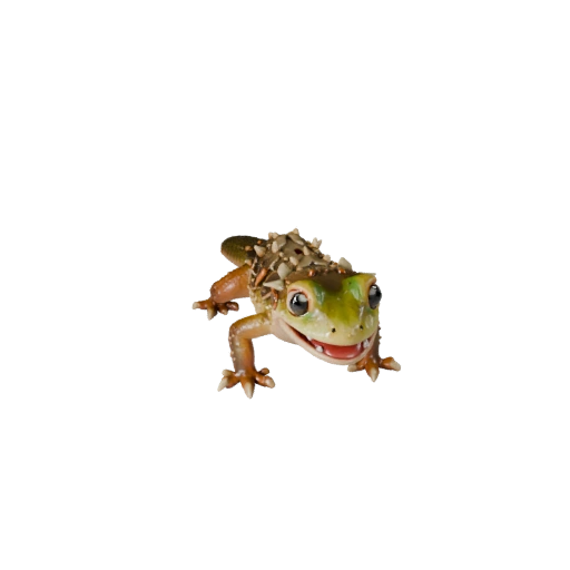 Modelo 3D de Lagartixa de Desenho Animado - Ativo Estilizado para Animação | Livre de Royalties