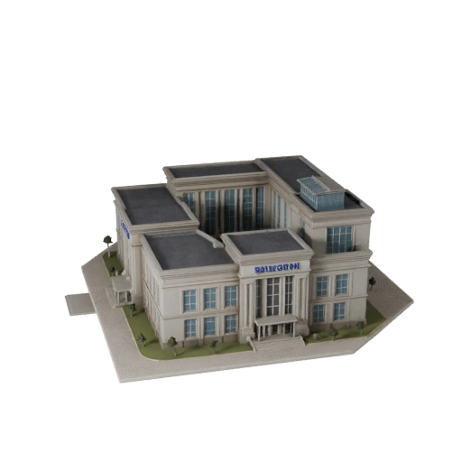 High Poly Police Station 3D Model for Archviz for Architecture