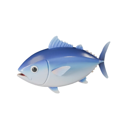 Cartoon Tuna 3D Model - Stylized Asset for Animation | Royalty-Free
