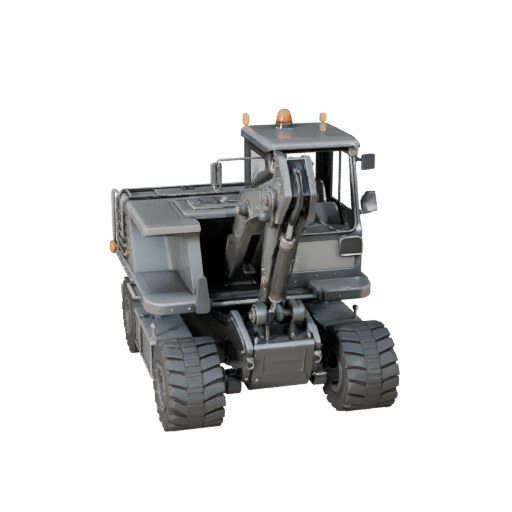 Caminhão Basculante Modelo 3D para Blender e Jogos - PBR Realista