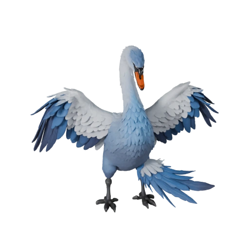 Realistic Swan 3D Model - Rigged PBR Asset for Games | Royalty-Free