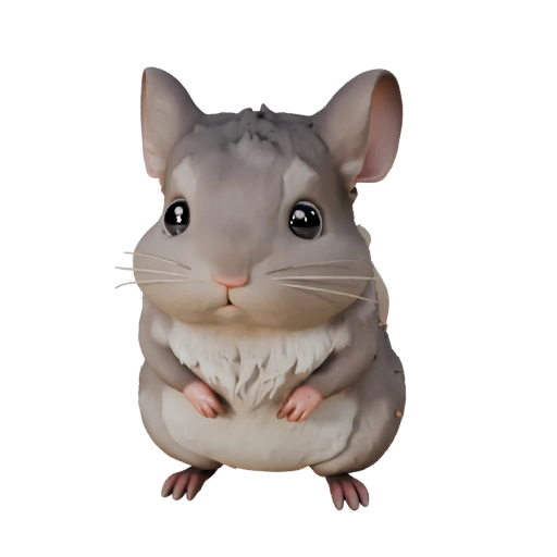 Cartoon Chinchilla 3D Model - Stylized Asset for Animation