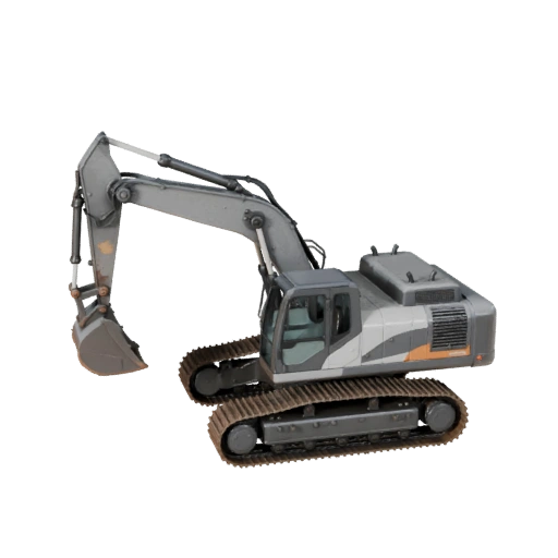 Crawler Excavator 3D Model for Blender & Games - PBR