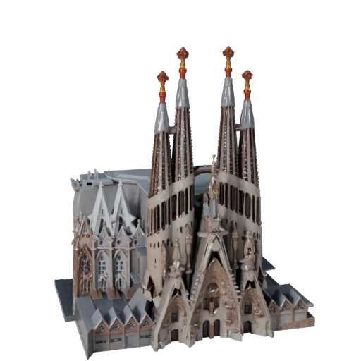 Stylized Sagrada Familia 3D Model - Game Asset for Architecture