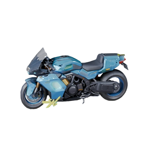 Modelo 3D de Moto Cyberpunk Pronto para Jogo para Uso em Tempo Real