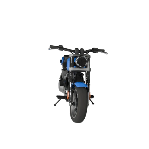 Moto cruiser inspirée de Harley low poly pour