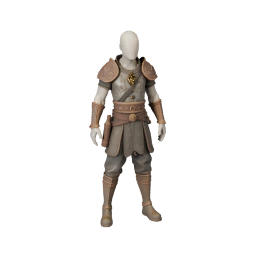 Medieval Arcane NPC Craftsman Character Model - Rigged