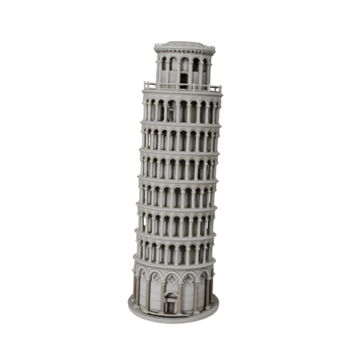 Печатная Пизанская башня STL 3D модель - Масштабный ассет