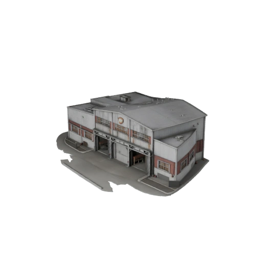 Hohes Poly Brauerei Gebäude 3D Modell für Archviz für Architektur