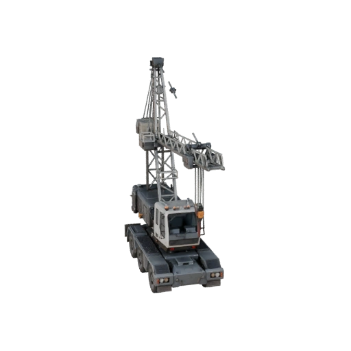 Автокран башенный 3D Модель для Blender и игр - PBR