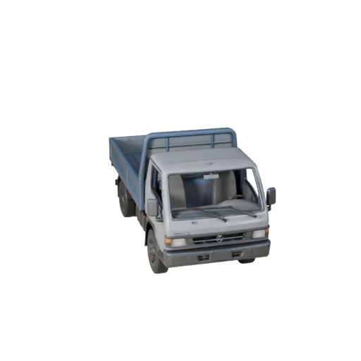 Flatbed Truck 3D Model for Unity - Low Poly Game Asset