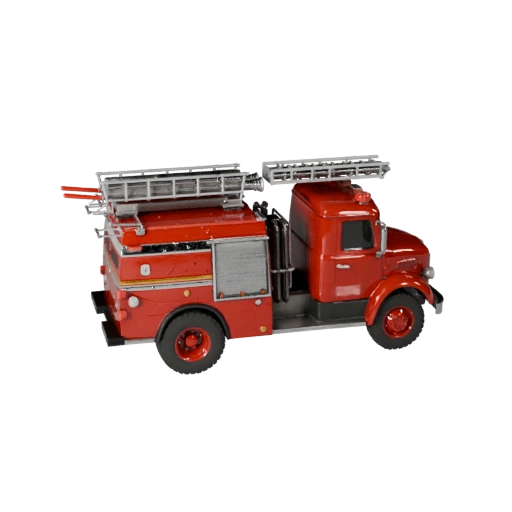 Caminhão de Bombeiros Vintage 3D para Blender - PBR Realista