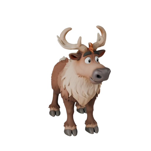 Cartoon Caribou 3D Model - Stylized Asset for Animation | PBR