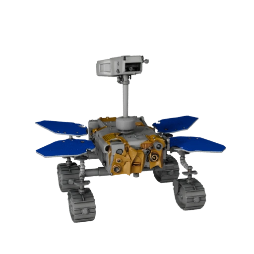 Modelo 3D de Rover Lunar para Unity - Asset de Jogo Low Poly