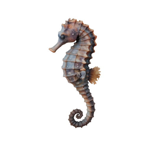 Hippocampe Réaliste 3D Modèle - Actif PBR Riggué pour Jeux | PBR