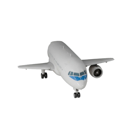 Avión Comercial 3D Modelo para Unity - Juego Poligonal Bajo