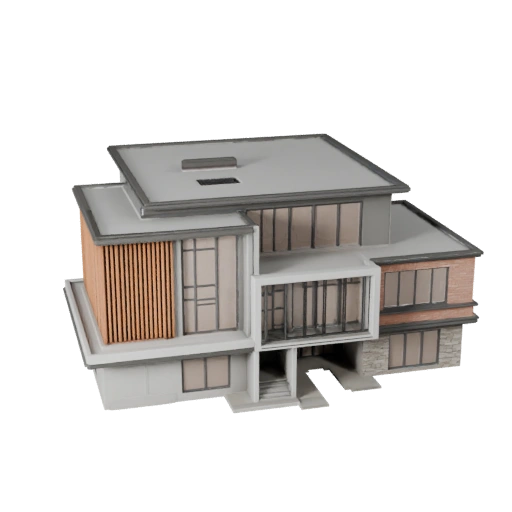 Casa Moderna de Alto Poligonaje 3D para Archviz de Arquitectura