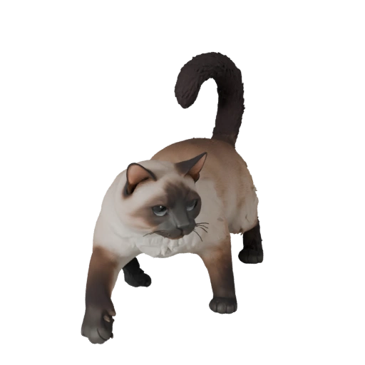Modelo 3D Gato Birmano de Alto Poligonaje - Recurso STL Detallado para Impresión