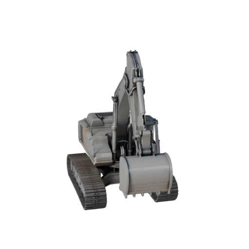 Printable Crawler Excavator STL 3D Model for Collectibles
