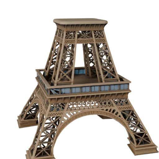 Stylized Eiffel Tower 3D Model - Game Asset for Architecture
