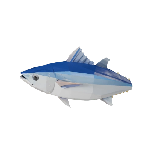 Low Poly Tuna 3D Model - Unity Game Asset with FBX | Royalty-Free