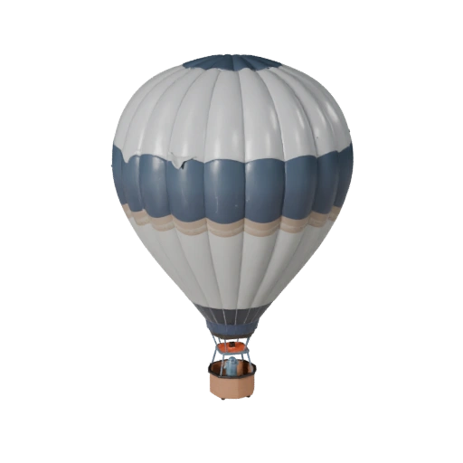 Hot Air Balloon 3D Model for Unreal Engine - Game Ready