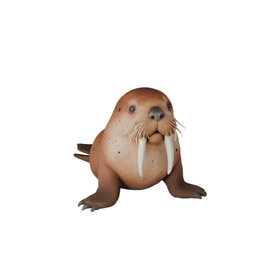 Modelo 3D de Morsa para Unity - Asset Pronto para Jogo, FBX | Livre de Royalties