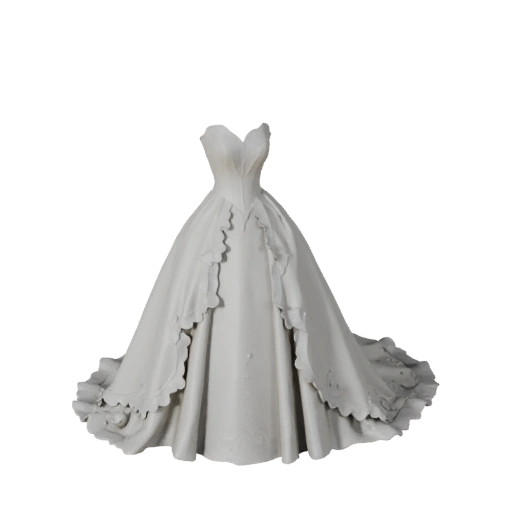 Hochzeitskleid 3D-Asset für Echtzeit-Studio-Engines