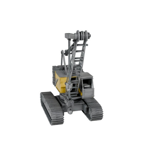 Modelo 3D STL Imprimible de Grúa sobre Orugas para Coleccionables y