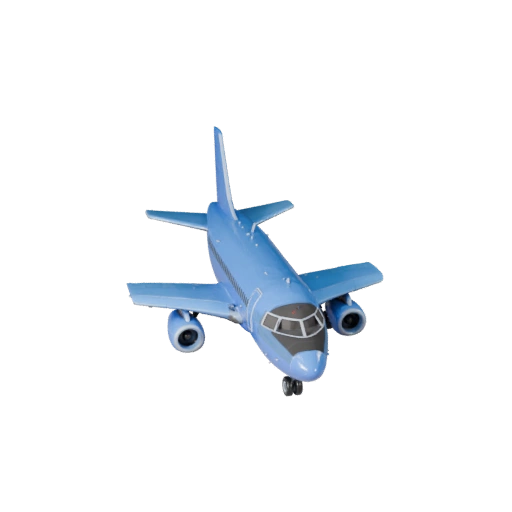 Готовый к игре самолет 3D модель для использования в реальном времени PBR ресурс