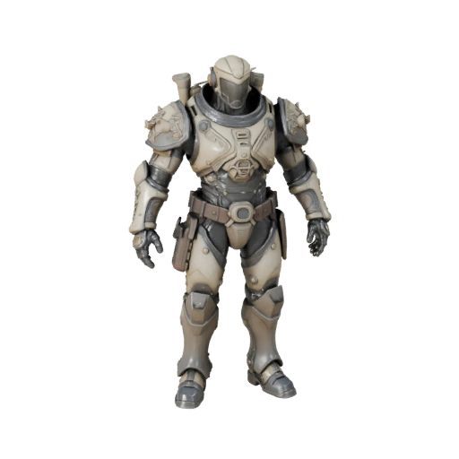 Post-Apocalyptic Armored Survivor Character Model - Rigged